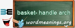 WordMeaning blackboard for basket-handle arch